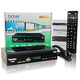 Romicta DVB-T2 Receiver & Kabel-Receiver DVB-C – H.265 HEVC FTA Full HD 1080P, PVR, USB, HDMI, Timeshift, SCART, Digitaler Terrestrischer TV-Tuner, Keine Unterstützung für Freenet TV und Satelliten