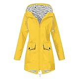 Generic Damen Regenmantel Kiel - Frauen Regenjacke Damen Jacke mit verstellbarer Kapuze Lang Winddicht Wasserdicht Blitzangebote Des Tages Heute