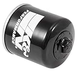 K&N Powersports Ölfilter - Patrone 66x71mm kompatibel mit Kawasaki, Honda, Triumph, Yamaha (KN-204-1), Einzelbett