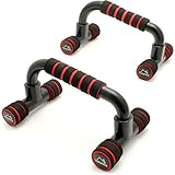 CampTeck U6664 Liegestutzgriffe Push Up Bar Stand mit Schaumstoffgriffen fur Krafttraining, Brust Übungen, Fitness, Sit Up, Kraftsport, Muskelaufbau - 1 Paar