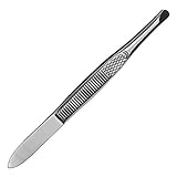 May Haarzupfpinzette mit abgerundeter Spitze – Sanfte Pinzette für empfindliche Haut – Kleine Sicherheits-Kosmetikpinzette aus Edelstahl, 8cm – Ideal für Gesichtshaare, Augenbrauen & Wimpern
