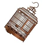 Sosoport Vogelkäfervilla Käfig für Nymphensittiche Conure-Käfig Wellensittichkäfig Flugkäfige für Sittiche Papageiennest Vogelkäfig Wildvogel -Babyträger Plastik Light Brown