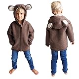 cocoome Wollwalk Jacke | Walkjacke Kinder aus 100% Schurwolle | in Europa gefertigt | Wollwalk Jacke Baby | Winterjacke Baby | mit Reißverschluss