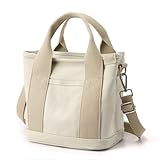 Generisch Elmyse Canvas Bag, Elmyse Handbag, Elmyse Crossbody Bag, Elmyse Large Capacity Multi-Pocket Handbag, Elmyse Crossbody Bag Leather (Khaki)
