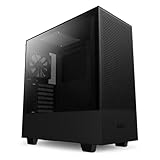 NZXT H510 Flow - CA-H52FB-01 - Kompaktes ATX Mid-Tower PC Gaming Gehäuse - Airflow Mesh Front - Seitenteil aus gehärtetem Glas - Wasserkühlung ready - Schwarz