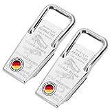 Westmark 2x Flaschenöffner- und verschließer/Kapselheber/Schraubverschlussöffner, 3-in-1, Stahl/Gummi, Hermetus, Silber/Rot, 618322E3