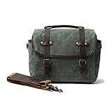 AGPTPYGZFW Kameratasche Mode Leder Umhängetasche Handtaschen Fit Fit for Nikon Fit for Sony Linsen Beutel Tasche wasserdichte Foto-Tasche(Lake Green)