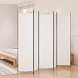 HOMIUSE 250x200 cm Raumteiler Paravent Trennwand Balkon Sichtschutz Paravent Raumteiler Innen Sichtschutz Garten Balkonschutz Seitenmarkise Ausziehbar Stellwand Weiß