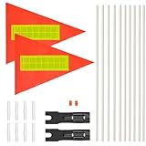 HIQE-FL 370cm Kinder fahrradfahne,2-Set Fahrradfahne,Sicherheitswimpel Verstellbare,Fahrradanhänger Fahne Wimpel,Kinder Sicherheitswimpel,Sicherheitswimpel Kinderfahrrad