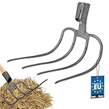 KOTARBAU® Dunghacke Forke Heugabel Mistgabel Mistforke Gartengabel Gartenforke Dunggabel Spatengabel Gabel für Garten Drahtgabel für Garten und Landwirtschaft 4 Zinken