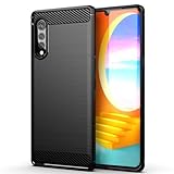 betterfon Hülle Kompatibel mit LG Velvet 5G | Handyhülle für Velvet 5G | Carbon Handy Tasche | Schwarz