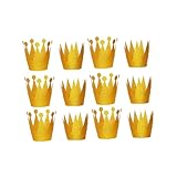 HEMOTON 12 Stück Kleinkinderkrone Party Tiara Hut Kronenhut Partyhut Geburtstagsparty Kappe Kronenförmige Geburtstagskronenkappe Die Krone Geburtstag Tiara Geburtstagshut Golden