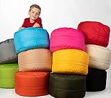 sunnypillow Sitzsack - Hocker rund 25 x 45 cm | Indoor & Outdoor | Runder Sitzpouf mit abnehmbarem Bezug | Sitzbank, Sitzhocker, Bodenkissen Bean Bag Puff | Violett