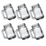 TOVINANNA 6 Stück Kleiner Likörgläser 40ml aus Glas mit Henkel Cocktail und Bierbecher für Bar Party Stabiles Poliertes Trinkglas für Aperitif und Weinprobe