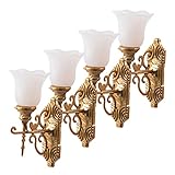 UPKOCH 4 Stück Architekturmodell-Wandleuchte schwenken simulieren Weinkühlerstab Lesezeichen für Büroklammern Blaue Dekoration Decke Mini-Wandlampenmodell Mini-DIY-Wandleuchten Abs Golden