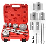 ZKH 9 PCS Hohl-Bohrkrone set Ø 30 40 65 80 100mm Dosenbohrer, 300mm Rundgriff SDS Plus und SDS Max, 2 Zentrierbohrer, Bohrkrone Steckdose für Bohrhämmer