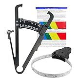 DALAETUS 2 Stück Körpermaßband und Körperfettzange, 60 Zoll Maßband Körper, Einziehbar Umfangmaßband, Doppelseitig Massband für Körpermaße, Gewichtsabnahme, Frauen, Männer(Schwarz)