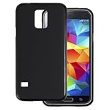 OAGELIM Hülle kompatibel mit Samsung Galaxy S5 i9600 Case Stoßfeste TPU Weiche Flexible Schützende Handyhülle mit Kratzfestigkeit und Militärischer Fallschutz (Schwarz)