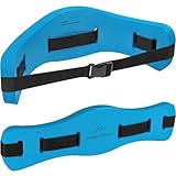 EVEREST FITNESS Schwimmgürtel für Wasser Fitness und Gymnastik - Schwimm Gürtel bis 100 kg für Erwachsene - Verstellbarer Wasser Fitness Gurt - Blau