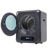 Edelstahl Trockner mit UV-Funktion, 4kg Kapazität, 850W, 6 Programme, Wandmontage, LED Display, 60dB | Moderne Ablufttrockner für kleine Wohnungen