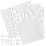 Brvozify elastikpuffer transparent selbstklebend, 304 stücke türstopper Wand selbstklebend, 4 größen, silikon schutzpuffer anschlagpuffer anschlagdämpfer,rutschen und Kratzer,für türen schränke möbel