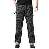 Generisch Herren Cargohose aus Baumwolle inkl. Gürtel | Cargo Hose für Männer Cargo Hose Jungen Stretch Hosen MäNner Elegant