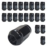 20 Radmuttern schwarz Kegelbund geschlossen M12x1,25 HEX19 kompatibel mit Nissan, Subaru, Suzuki, Lada