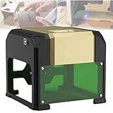 VFMVOYNZ Mini-Lasergraviermaschine für Holz und Stoff (kann kein Metall schnitzen), tragbares Desktop-Lasergravierer-Schneideset für Heimwerker, einfach mit Windows/Android/iOS zu verbinden