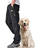 yeyity Herren Softshellhose Gefüttert Outdoorhose Wasserdicht Wanderhose Warm Skihose Snowboardhose Winddichte Thermohose Schneehose Winter Trekkinghose(MH4409,Black,34)