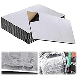 12 Stück 5mm Dämmmatte Auto, 40x25cm Dämmmatte Selbstklebend, Schalldämmung Pads, Schallschutzmatte für Schalldämmung, Wärmedämmung, Brandschutz und Abdichtung