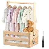 Holz Babyparty Geschenk Korb Kleiderschrank Baby Aufbewahrungskorb mit Griff Holz Babyparty Schrank für Geburtstage Neue Eltern