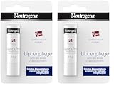 Neutrogena Norwegische Formel Lippenpflege, pflegender Lippenpflegestift für rissige und trockene Lippen (1 x 4,8 g) (Packung mit 2)