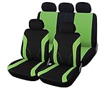 Upgrade4cars Auto-Sitzbezüge Set Grün Schwarz | Auto-Schonbezüge Universal | Auto-Zubehör Innenraum Sitzschoner B2-grün