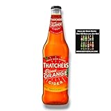 Thatchers Blood Orange Cider 6 x 500ml - Sweet & Juicy 4% Vol. - inkl. Haus der Biere Berlin Bierdeckel