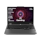 Lenovo LOQ Gaming Laptop | 15,6' Full HD 16:9 Display | 144Hz | AMD Ryzen 7 7435HS | 16GB RAM | 1TB SSD | NVIDIA GeForce RTX4060 TGP 105W | G-Sync |QWERTZ | grau | AI Chip LA1