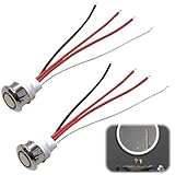 2 Stück 12V LED Touch Dimmer Schalter: DC 5-24V Dimmer LED, Sensorschalter Stufenloses Dimmen, Berührungsschalter für 18 mm Montageloch, Berührungsschalter Sensorschalter für LED Licht, Schrank