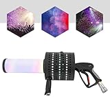 XUEMANSHOP Drahtlose Konfetti-Kanone mit Akku und Ladegerät, LED, farbig, CO2-Sprühen, für Disco, Wedding, Stage Effect