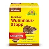 Neudorff Quiritox Wühlmaus-Stopp – Auslegefertiges Fernhaltemittel vertreibt Wühlmäuse und andere Nagetiere schnell aus Gängen, Nestern und Bauten, 200 g
