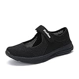 Modische Damenschuhe, Sommer-Sandalen, Slip-Fitness-Laufschuhe, Sportschuhe, Sandalen für Damen, flacher Tanga, Schwarz , 40.5 EU