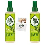 Olivenöl-Kochspray-Set mit frylight nativem Olivenöl extra 190 ml, 2er-Pack + Brightdale Küchenheft