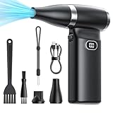 Druckluft Spray Staubgebläse Air Duster: 60 MPH Hochwindgeschwindigkeit Mini-Luftgebläse für Elektronik Tragbarer Computer Reiniger Hand Tastatur Reinigung Leistungsfähiger Stauber für Auto