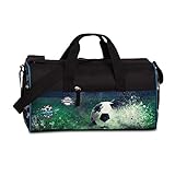 Fabrizio Kindersporttasche Sporttasche Reisetasche Fussball Soccer schwarz
