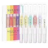 Saviland 6 Stück Nagelöl Stift Cuticle Oil Nagelhautöl für Nägel, Nagelpflegestift Nagelhaut-Öl-Stift mit Vitaminen, Nagelpflege Nagellack Stift, für die Reparatur von Rissigen und Trockenen Nägeln