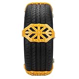Car Snow Chains | Schneegurtketten Für Pkw-Reifen | Winter Schneekette Für Auto SUV LKW Mit Handschuh Schraubenschlüssel Schneeschaufel