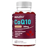 CoQ10-Gummibärchen, 60 Stück – 200 mg, hohe Absorption – Himbeergeschmack – gentechnikfrei – glutenfrei – Coenzym Q10-Gummibärchen