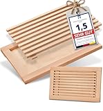 FEINHOLZ Brotschneidebrett mit Krümelrost aus Holz - 40cm x 25cm - Buchenholz geölt - Schneidebrett zum Brot schneiden für Baguette und Brötchen - Made in Europe - Brotschneidebrett mit Krümelfach