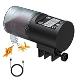 NICREW Futterautomat Aquarium, Fischfutterautomat Automatischer 200ml Große Kapazität Mit USB-Ladekabel und LCD Anzeige