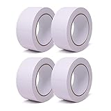 gws Putzband 4 Rollen PVC glatt weiß Abklebeband leicht abrollbar Maler-Schutzband in Profi-Qualität versch. Farben & Breiten je Rolle 33 m x 50 mm
