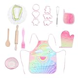 Holibanna 1Satz Kreatives Kochset Teiliges Schürzen mit Mütze Handschuhen und Matte für Rollenspiele Beim Backen