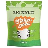 Birkengold Bio Xylit, 500 g Beutel | aus biologischer Landwirtschaft | 40% weniger Kalorien | zahnfreundlich | ideal zum Kochen und Backen | glykämischer Index von 11